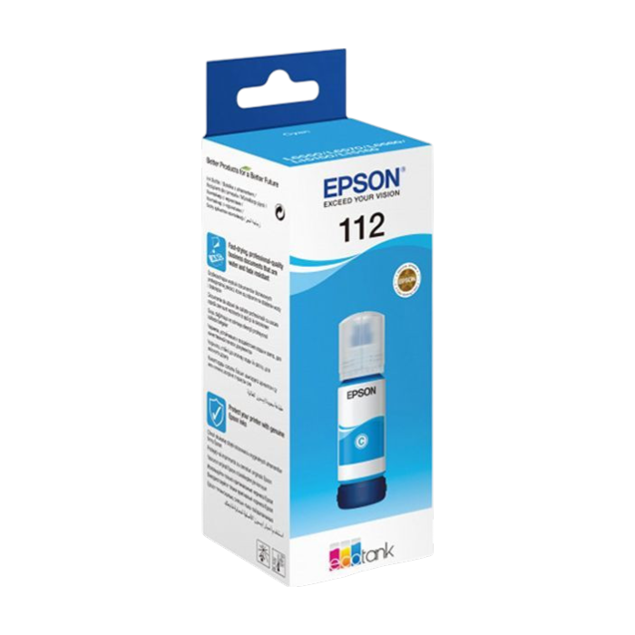 Чорнило Epson 112 EcoTank Pigment Cyan (C13T06C24A)